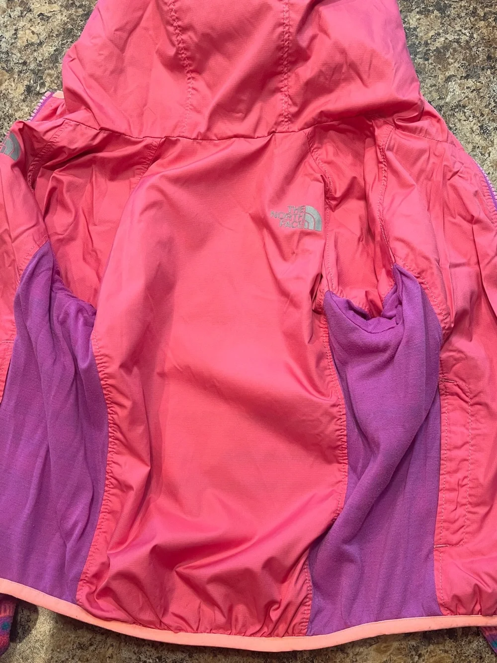 North Face Reversible Grizzly Peak Fleece Lined Wind Jacket 4T Outdoor Hiking